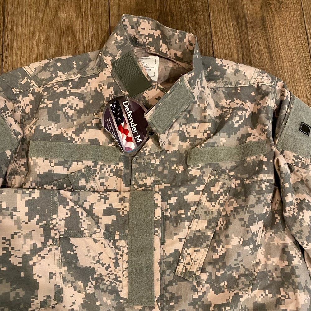 Defender M Sz Sm Reg Jacket Men's Digital Camo BDU Full Zip Army Military FR NWT